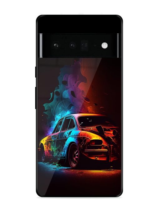 High Classic Car Art Glossy Metal Phone Cover for Google Pixel 6 Pro Zapvi