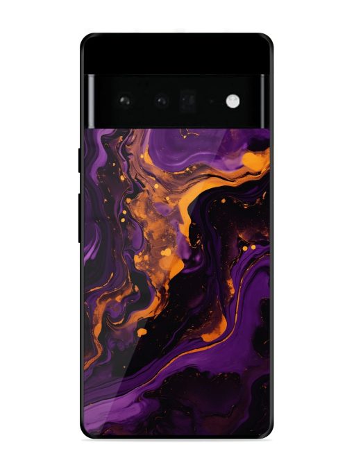 Painting Of A Purple Glossy Metal Phone Cover for Google Pixel 6 Pro