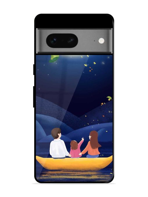 Happy Family And Beautiful View Glossy Metal Phone Cover for Google Pixel 7 Zapvi