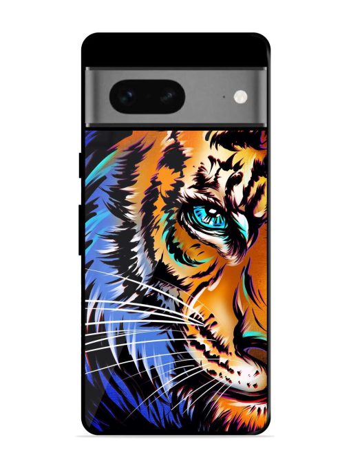 Colorful Lion Art Glossy Metal Phone Cover for Google Pixel 7 Zapvi