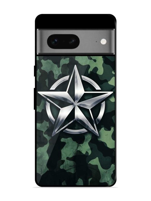 Indian Army Star Design Glossy Metal Phone Cover for Google Pixel 7 Zapvi