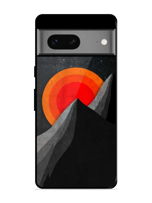 Black Mountain Glossy Metal Phone Cover for Google Pixel 7