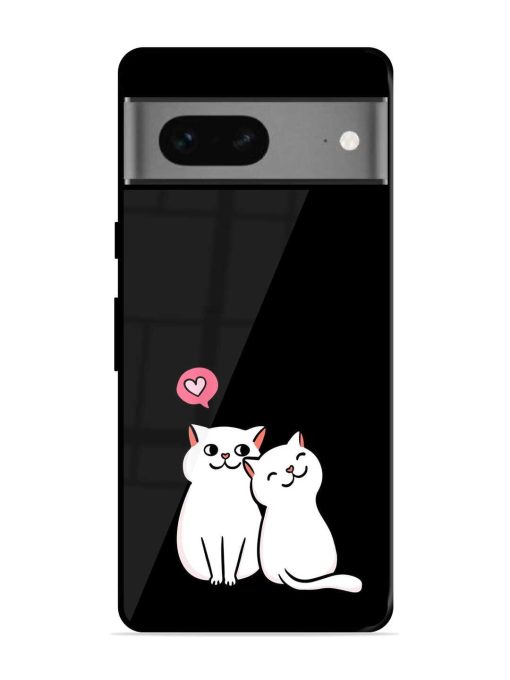 Cat Love Glossy Metal Phone Cover for Google Pixel 7 Zapvi