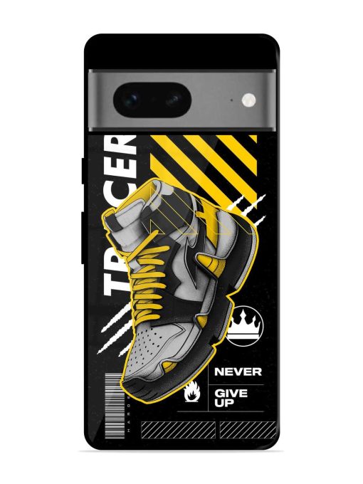 Shoe Background Glossy Metal Phone Cover for Google Pixel 7 Zapvi