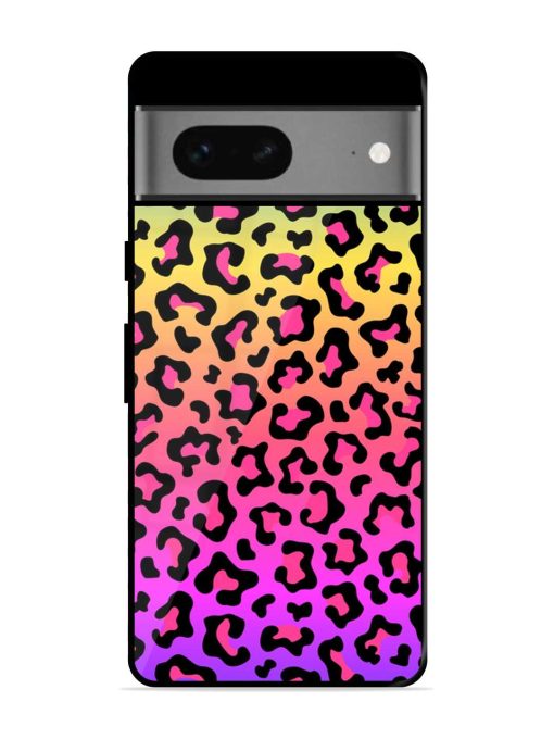 Neon Rainbow Colored Glossy Metal Phone Cover for Google Pixel 7