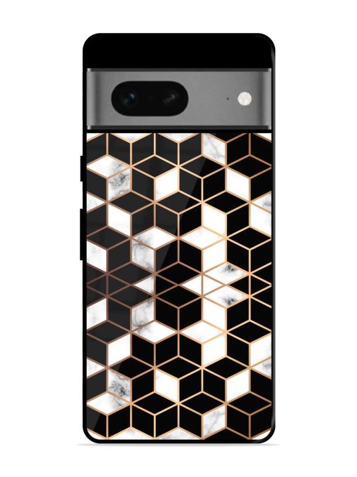 Vector Marble Texture Glossy Metal Phone Cover for Google Pixel 7