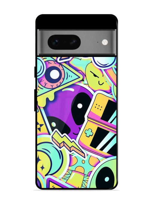 Scratch Art Glossy Metal Phone Cover for Google Pixel 7