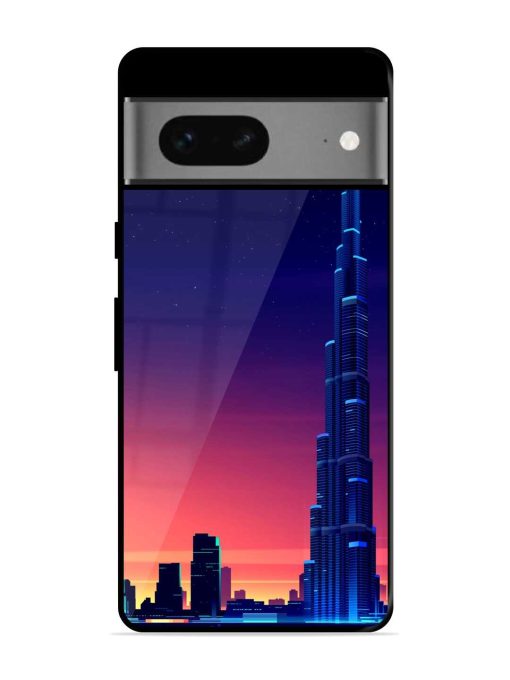 Burj Khalifa Abstract Glossy Metal Phone Cover for Google Pixel 7 Zapvi