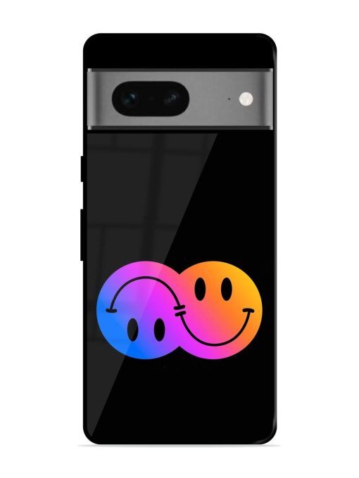 Gradient Smile Art Glossy Metal TPU Phone Cover for Google Pixel 7 Zapvi