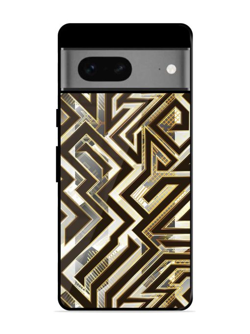 Technology Geometric Seamless Glossy Metal Phone Cover for Google Pixel 7 Zapvi