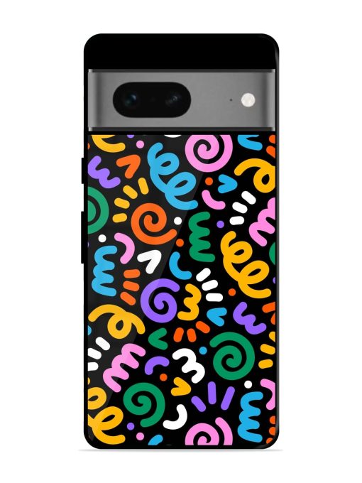 Colorful Seamless Vector Glossy Metal Phone Cover for Google Pixel 7