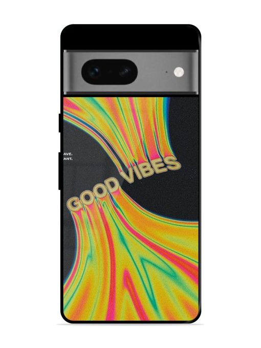 Good Vibes Glossy Metal Phone Cover for Google Pixel 7 Zapvi