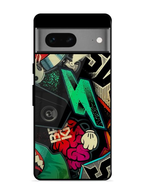 Graffiti Art Glossy Metal Phone Cover for Google Pixel 7 Zapvi