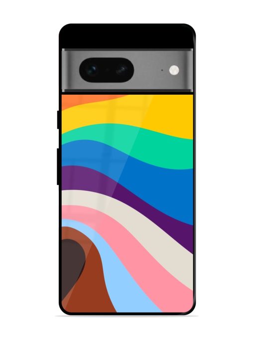 Minimal Pride Art Glossy Metal Phone Cover for Google Pixel 7 Zapvi