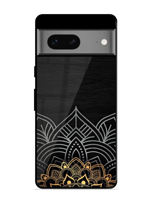 Decorative Golden Pattern Glossy Metal Phone Cover for Google Pixel 7