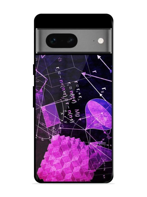 Math Physics Formula Art Glossy Metal Phone Cover for Google Pixel 7 Zapvi