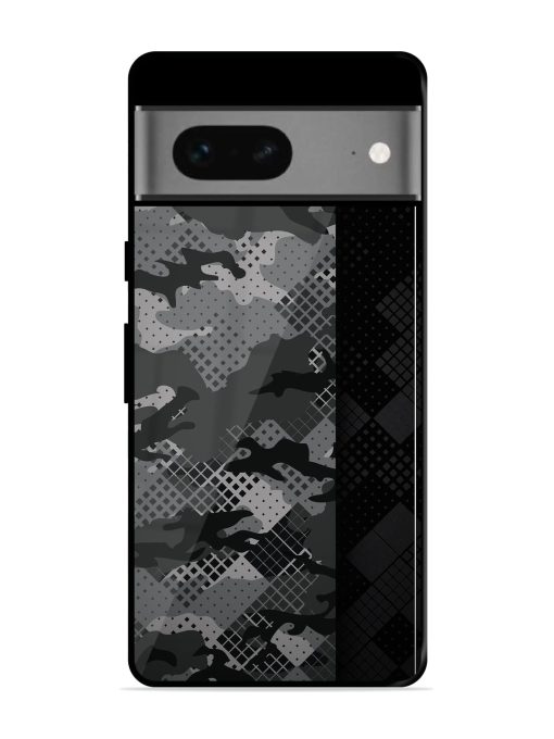 Dark Camouflage Glossy Metal Phone Cover for Google Pixel 7 Zapvi