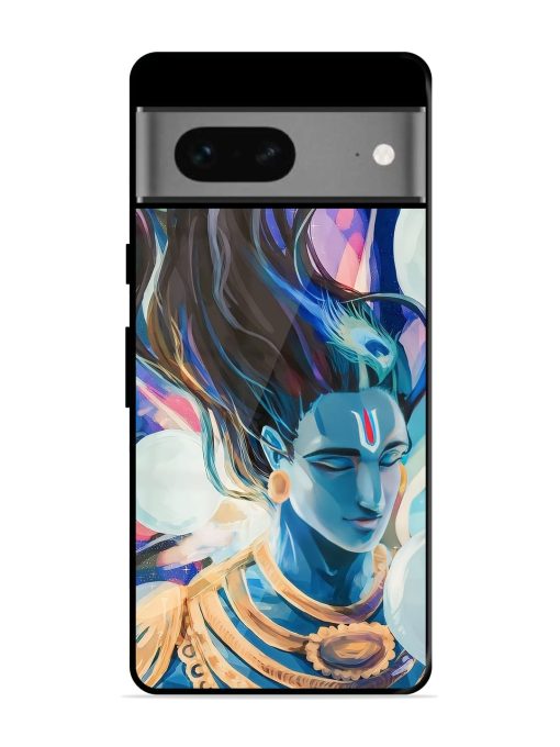 Bhagwan Sri Krishna Glossy Metal Phone Cover for Google Pixel 7 Zapvi