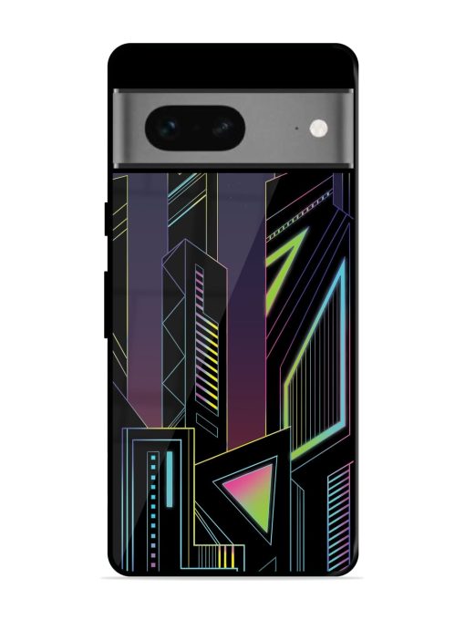 Neon Dreamscape Glossy Metal Phone Cover for Google Pixel 7 Zapvi