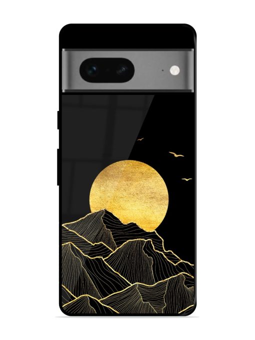 Golden Sunrise Glossy Metal Phone Cover for Google Pixel 7