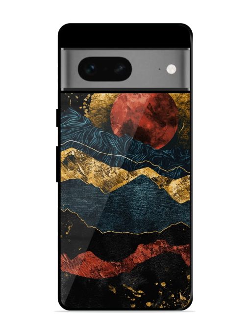 Gold Painting View Glossy Metal Phone Cover for Google Pixel 7 Zapvi