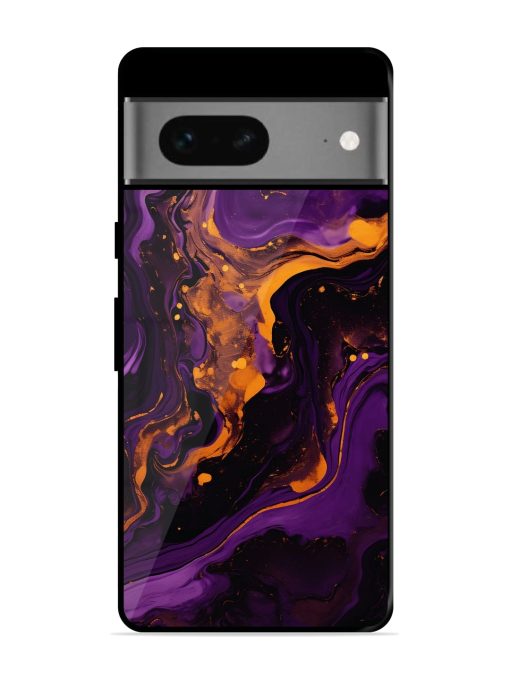 Painting Of A Purple Glossy Metal Phone Cover for Google Pixel 7 Zapvi