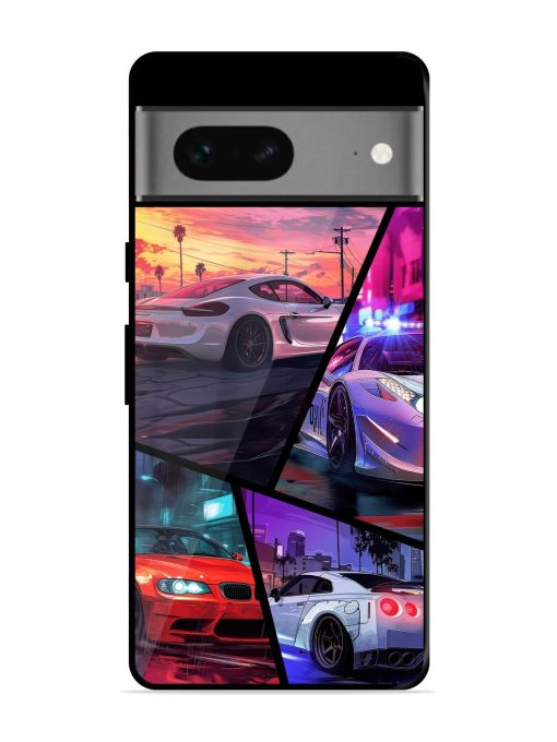 Ride In Pixels Glossy Metal Phone Cover for Google Pixel 7 Zapvi