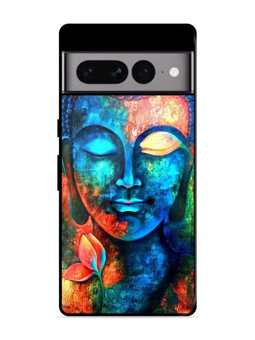 Buddha Painting Glossy Metal Phone Cover for Google Pixel 7 Pro