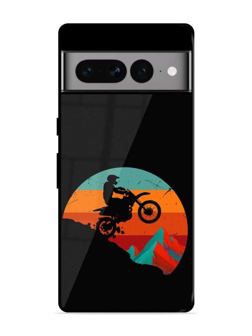 Mountain Bike Glossy Metal Phone Cover for Google Pixel 7 Pro Zapvi