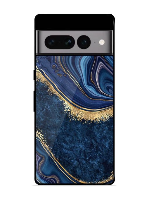 Abstract Background Blue Glossy Metal TPU Phone Cover for Google Pixel 7 Pro Zapvi