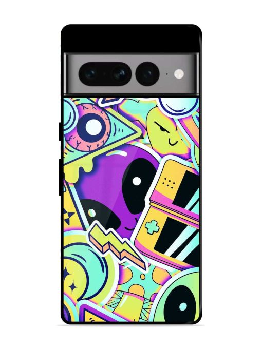 Scratch Art Glossy Metal Phone Cover for Google Pixel 7 Pro Zapvi