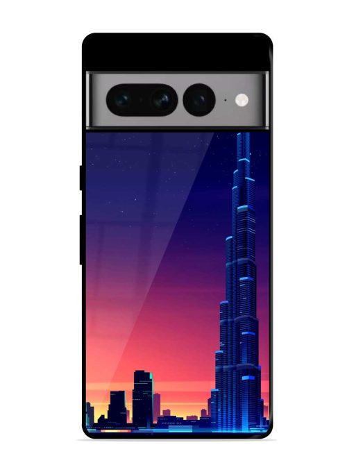 Burj Khalifa Abstract Glossy Metal Phone Cover for Google Pixel 7 Pro Zapvi