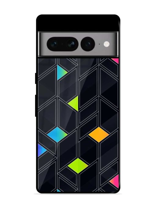 Abstract Mosaic Seamless Glossy Metal Phone Cover for Google Pixel 7 Pro Zapvi