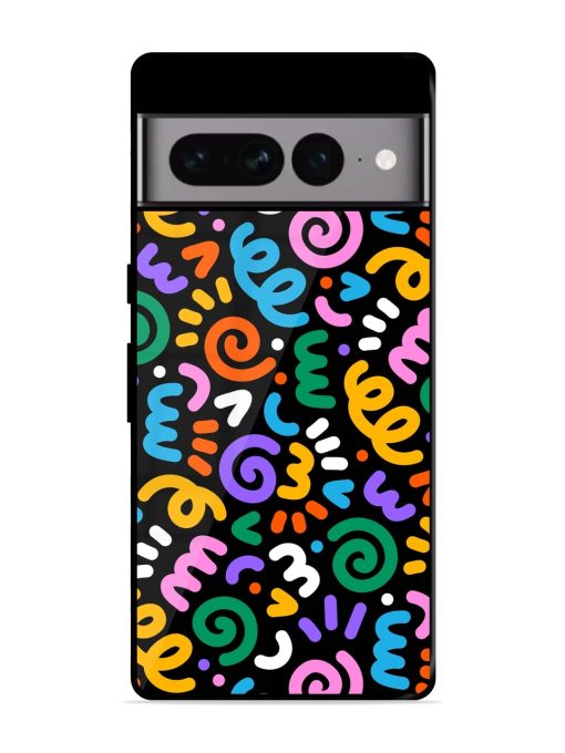 Colorful Seamless Vector Glossy Metal Phone Cover for Google Pixel 7 Pro Zapvi