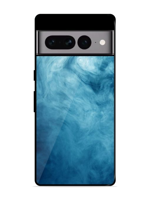 Blue Smoke Art Glossy Metal Phone Cover for Google Pixel 7 Pro Zapvi