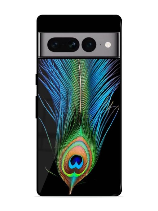 Peacock Feather Glossy Metal TPU Phone Cover for Google Pixel 7 Pro Zapvi