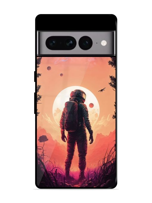 Red Sky At Morning Glossy Metal Phone Cover for Google Pixel 7 Pro Zapvi