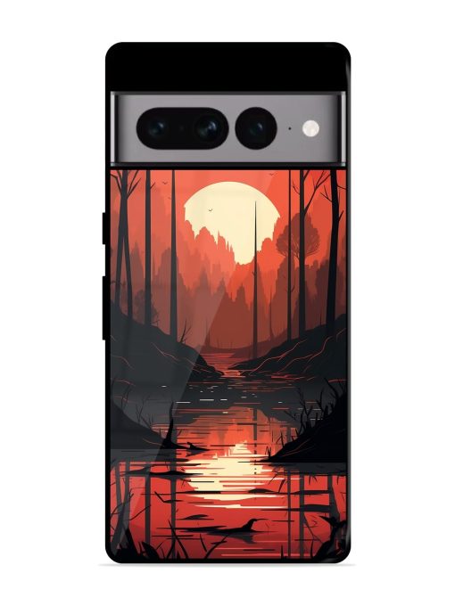 Natural Landscape Glossy Metal Phone Cover for Google Pixel 7 Pro Zapvi