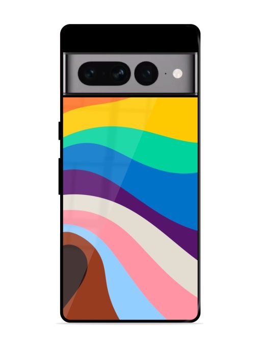 Minimal Pride Art Glossy Metal Phone Cover for Google Pixel 7 Pro