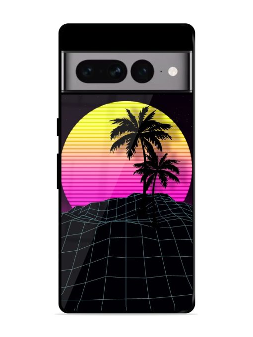 Coconut Vector Glossy Metal Phone Cover for Google Pixel 7 Pro