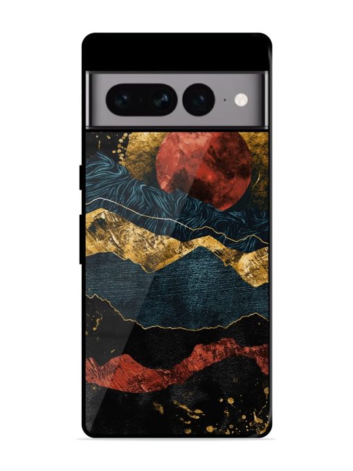 Gold Painting View Glossy Metal Phone Cover for Google Pixel 7 Pro Zapvi