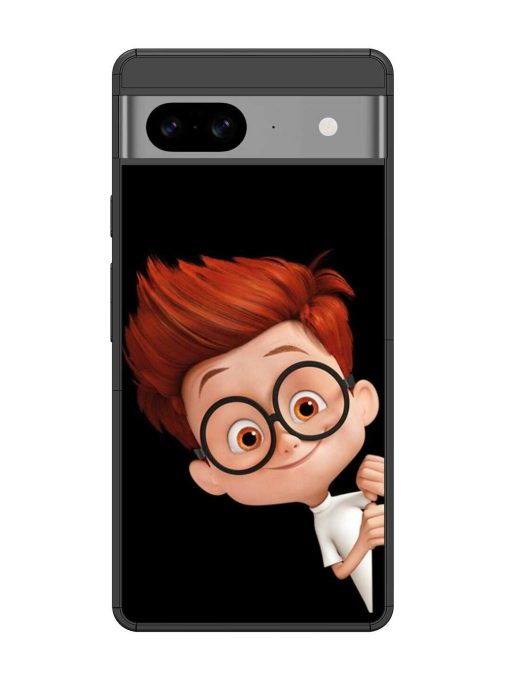 Smart Boy Cartoon Glossy Metal Phone Cover for Google Pixel 8 Zapvi