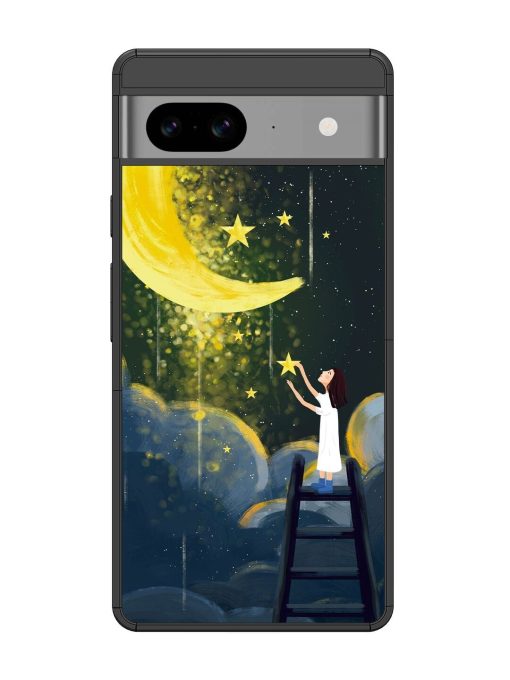 Moonlight Healing Night Illustration Glossy Metal TPU Phone Cover for Google Pixel 8 Zapvi