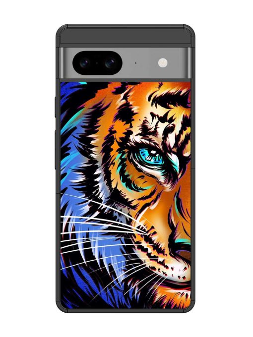 Colorful Lion Art Glossy Metal Phone Cover for Google Pixel 8 Zapvi