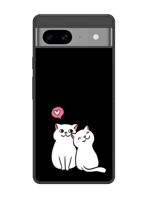 Cat Love Glossy Metal Phone Cover for Google Pixel 8