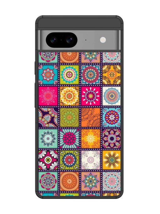 Seamless Pattern Vintage Glossy Metal Phone Cover for Google Pixel 8 Zapvi