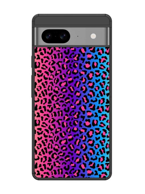 Colorful Leopard Seamless Glossy Metal Phone Cover for Google Pixel 8 Zapvi