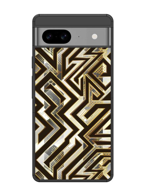 Technology Geometric Seamless Glossy Metal Phone Cover for Google Pixel 8 Zapvi