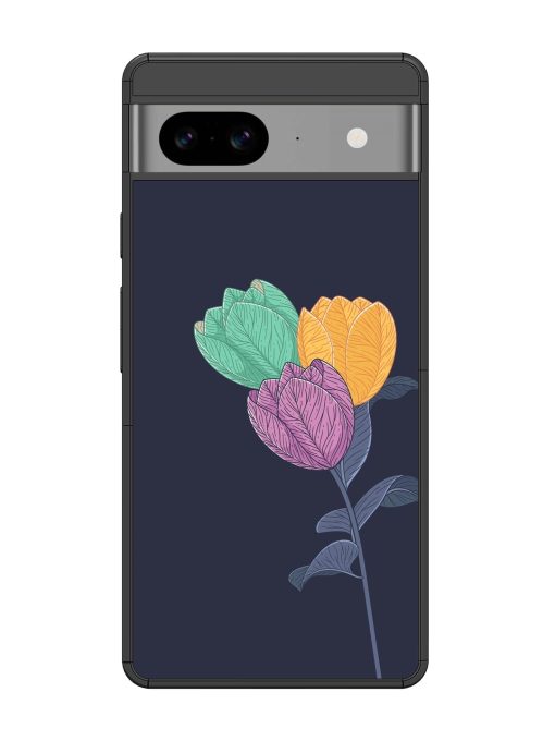 Flower Vector Glossy Metal Phone Cover for Google Pixel 8 Zapvi