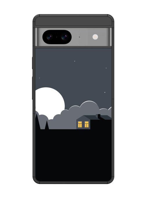 Full Moon Vector Art Glossy Metal Phone Cover for Google Pixel 8 Zapvi